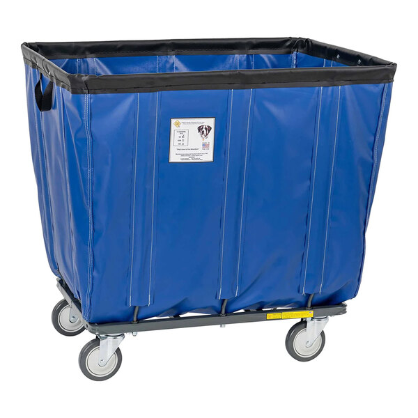 R&B Wire Products, Inc. 12 Bushel Blue Fully Sewn Vinyl Basket