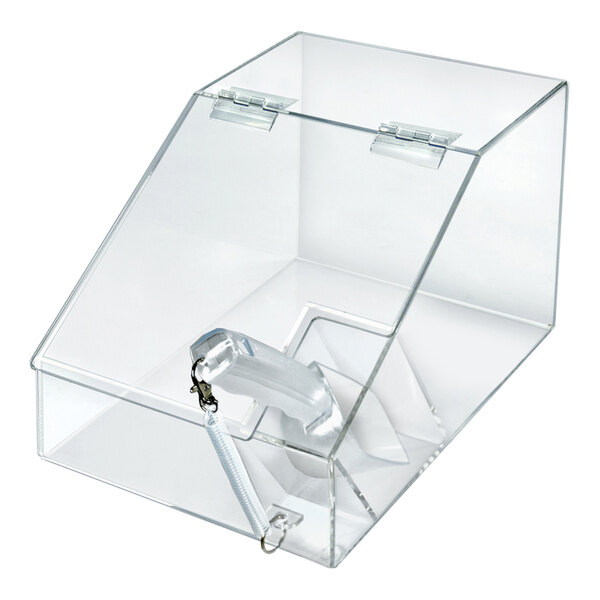 Azar Displays 1.5 Gallon Clear Acrylic Bulk Bin with Scoop 400418