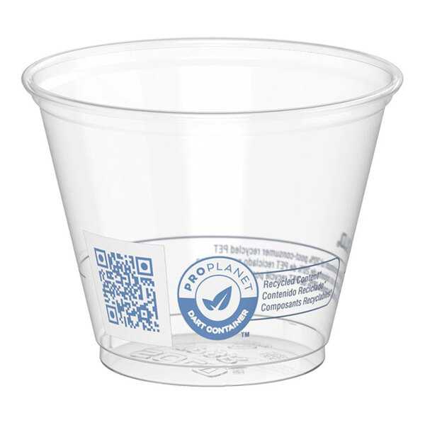 Solo 9 oz. Clear RPET Plastic Squat Cold Cup - 1,000/Case