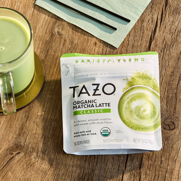 Tazo Organic Matcha Latte Powder 100 Gram - 9/Case