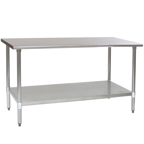 Eagle Group T3060B 30" x 60" Stainless Steel Work Table with Galvanized Undershelf