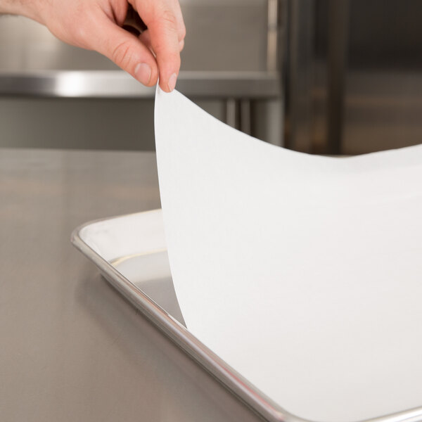 Baker's Mark 12" x 16" Half Size Silicone Coated Parchment Paper Bun / Sheet Pan Liner Sheet - 1000/Case
