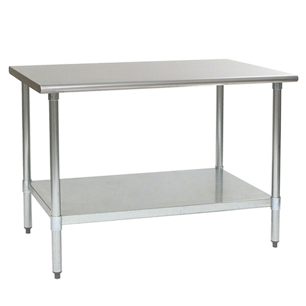 Eagle Group T3660B 36" x 60" Stainless Steel Work Table with Galvanized Undershelf