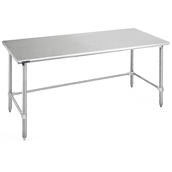 Eagle Group T3672GTB 36" x 72" Open Base Stainless Steel Commercial Work Table