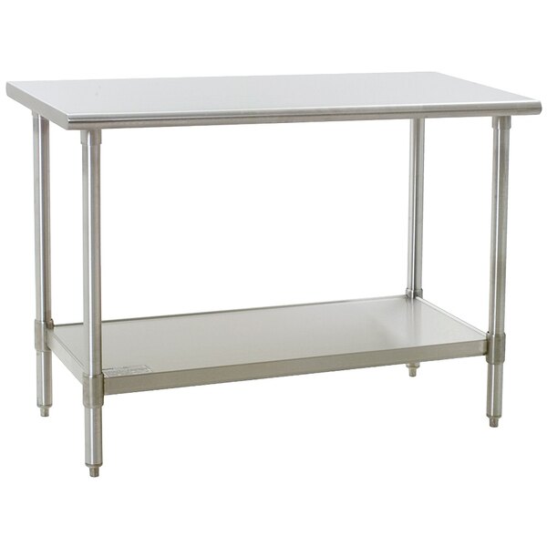 Eagle Group T2436E 24" x 36" Stainless Steel Work Table with Galvanized Undershelf