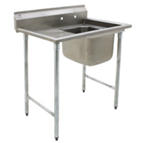 A stainless steel Eagle Group commercial sink with a left drainboard.