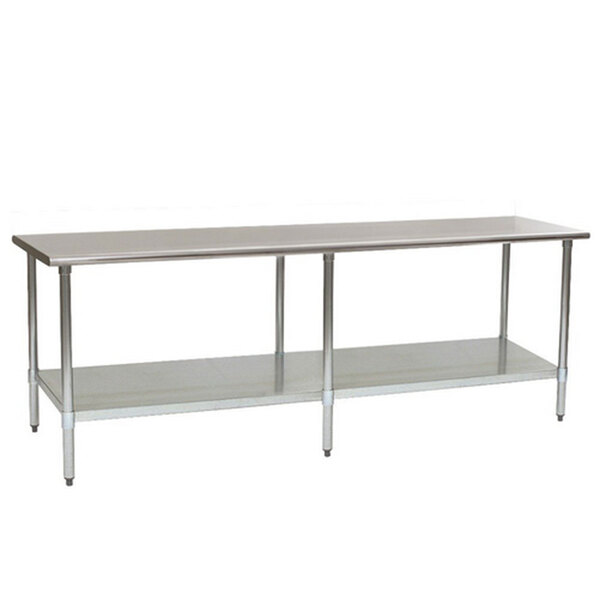 Eagle Group T4872E 48" x 72" Stainless Steel Work Table with Galvanized Undershelf