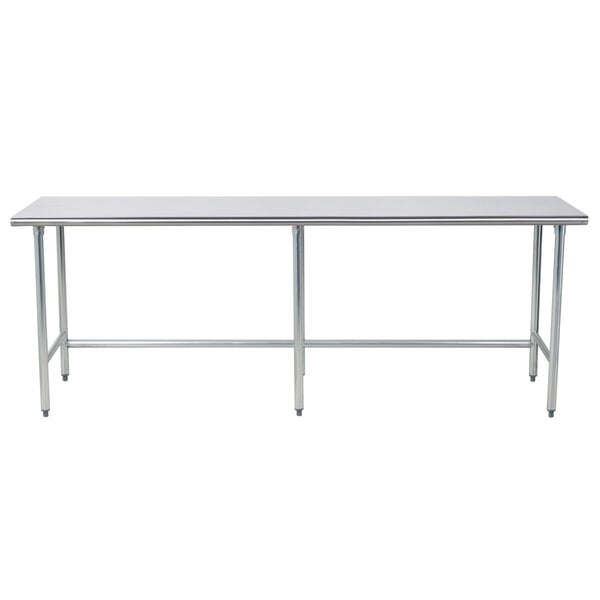 Advance Tabco TAG-308 30" x 96" 16 Gauge Open Base Stainless Steel Commercial Work Table
