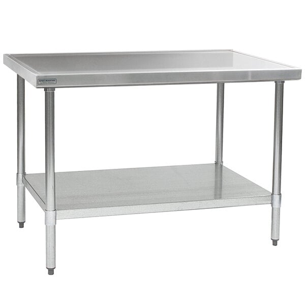 48 X 60 Stainless Steel Work Table, 48 Round Stainless Steel Table Top