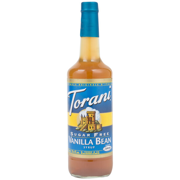 Torani 750 mL Sugar Free Vanilla Bean Flavoring Syrup