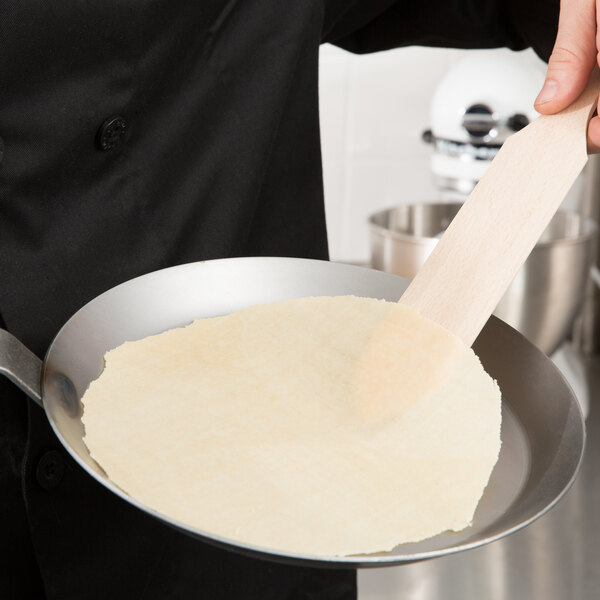 Matfer Bourgeat 062034 9 1/2" Heavy Duty Polished Black Steel Crepe Pan