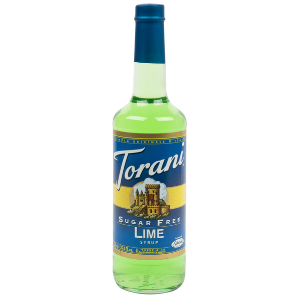 Torani 750 mL Sugar Free Lime Flavoring / Fruit Syrup