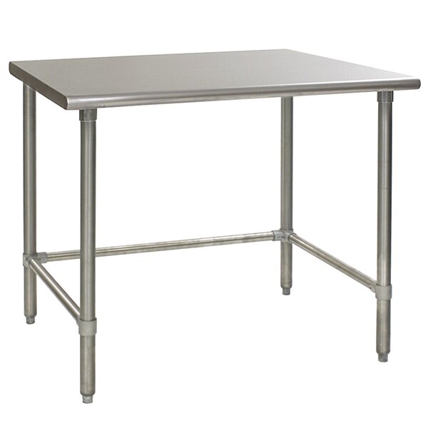 Eagle Group T4860STE 48" x 60" Open Base Stainless Steel Commercial Work Table