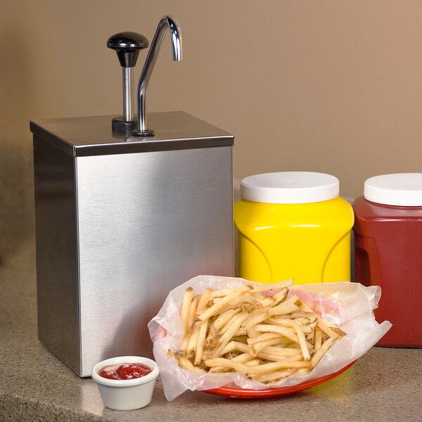 Carlisle 386010 High Volume Condiment Dispenser with Stainless Steel Pump