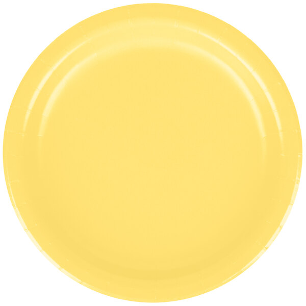 Creative Converting 79102B 7" Mimosa Yellow Paper Plate 240/Case