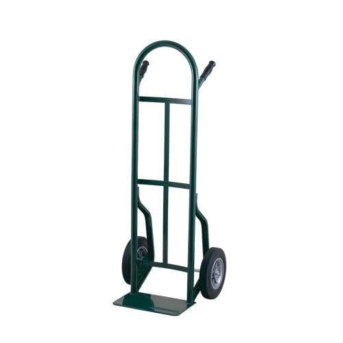 Harper 600 lb. Continuous Dual Pin Handle Steel Hand Truck with 10" x 2 1/2" Solid Rubber Wheels 53T60