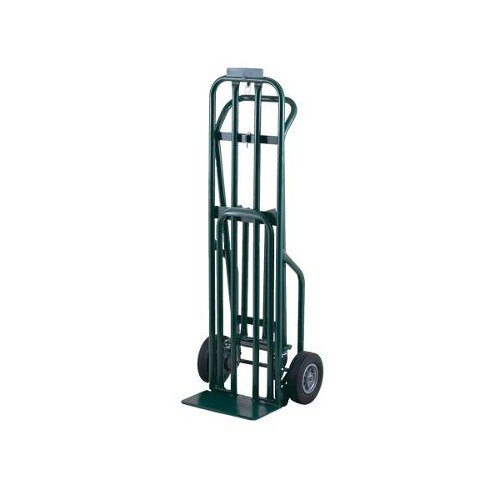 Harper DCT1446 3-Position 800 lb. Convertible Hand / Platform Truck with 8" x 2 1/4" Solid Rubber Wheels and 3" Urethane Casters
