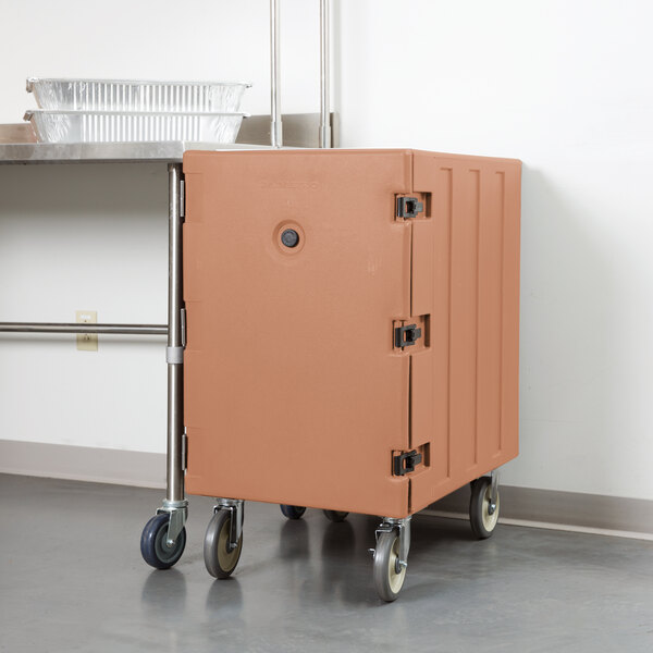 Cambro 1826LTC157 Camcart Coffee Beige Mobile Cart for 18" x 26" Sheet Pans and Trays