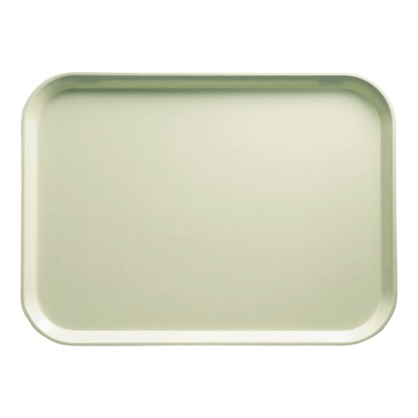 A white rectangular Cambro tray with a white border.