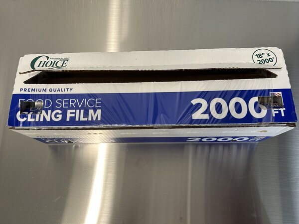18" X 2000' Food Service Film With Slide Cutter – 1 Roll/Case – USA Made