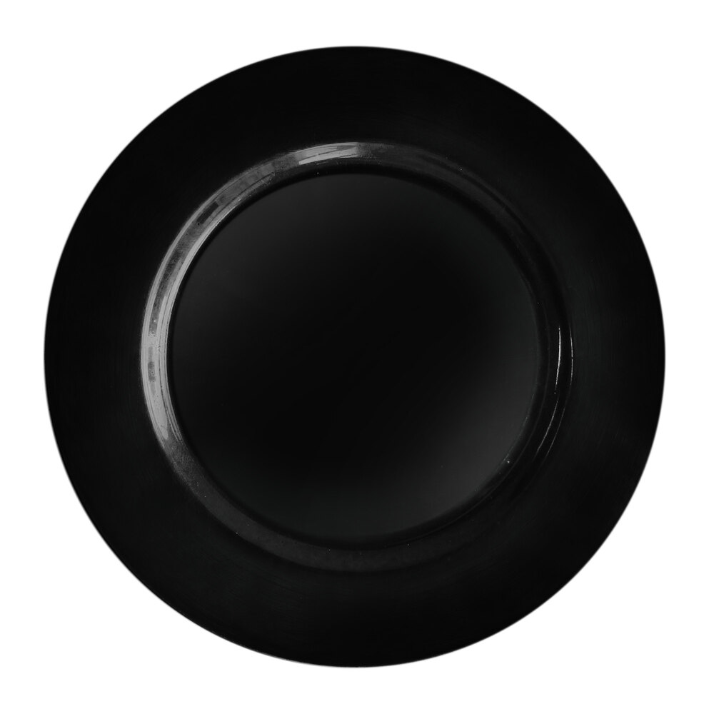 The Jay Companies 1270028 13" Round Black Polypropylene Charger Plate