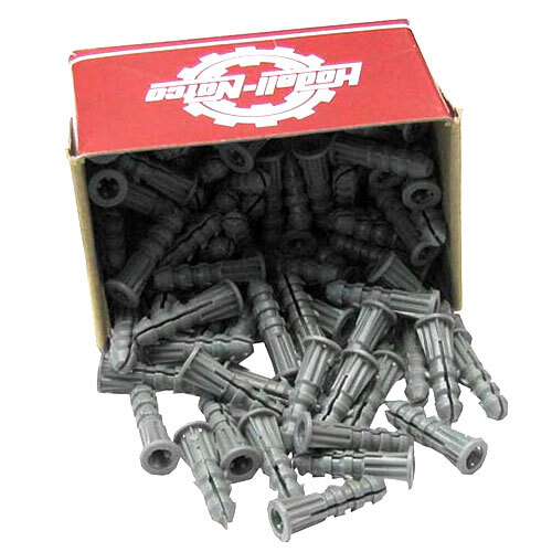 ribbed plastic anchors with screws