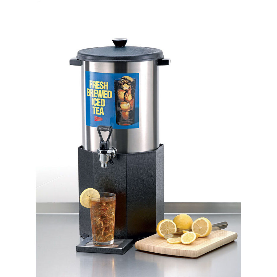 Cecilware B1/3 Stainless Steel 3 Gallon Iced Tea Dispenser with Base
