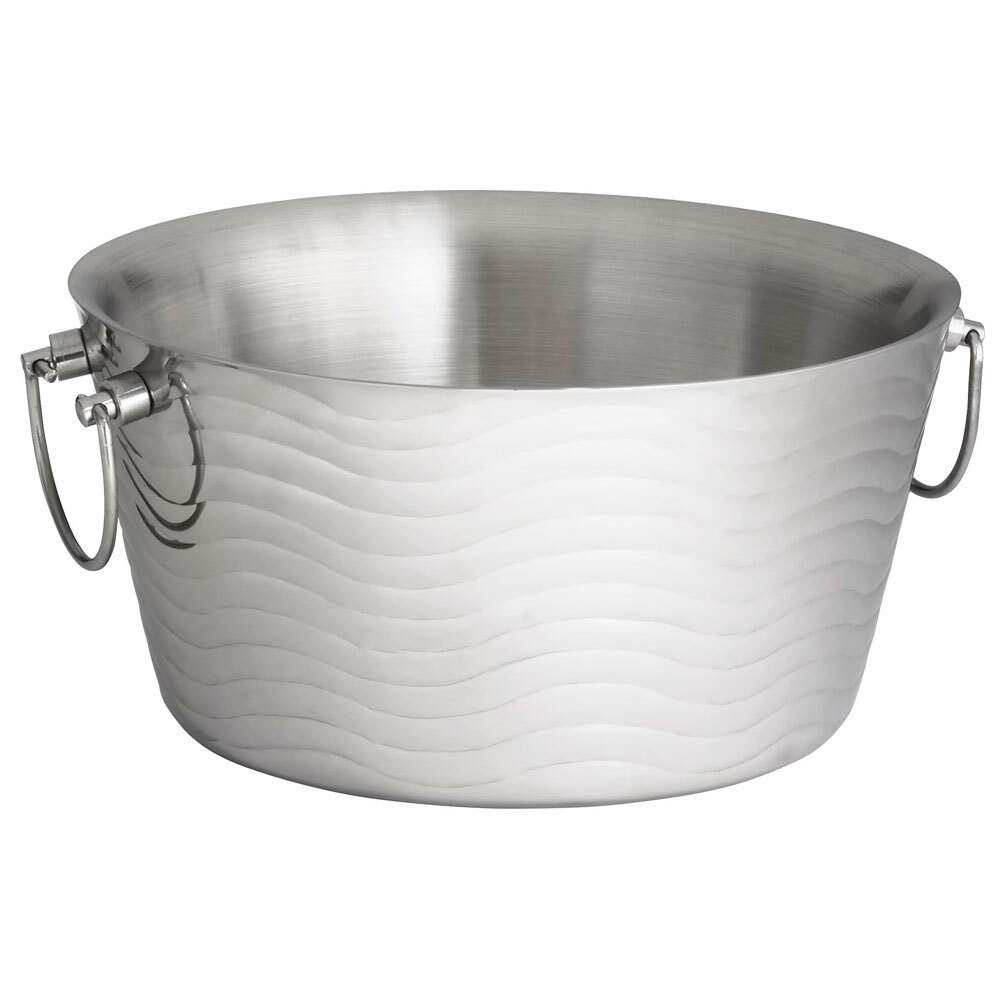 tablecraft-wbt14-wave-round-stainless-steel-double-walled-beverage-tub