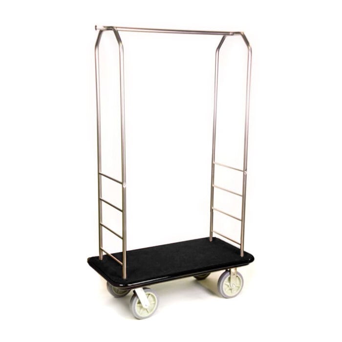 CSL 2099BK050 Stainless Steel Finish Bellman's Cart with Rectangular