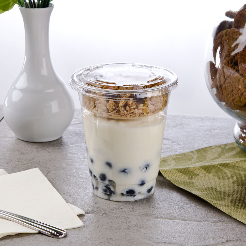 Download 12 oz. Parfait Cup with 4 oz. Fabri-Kal Insert and Flat Lid - 100/Pack