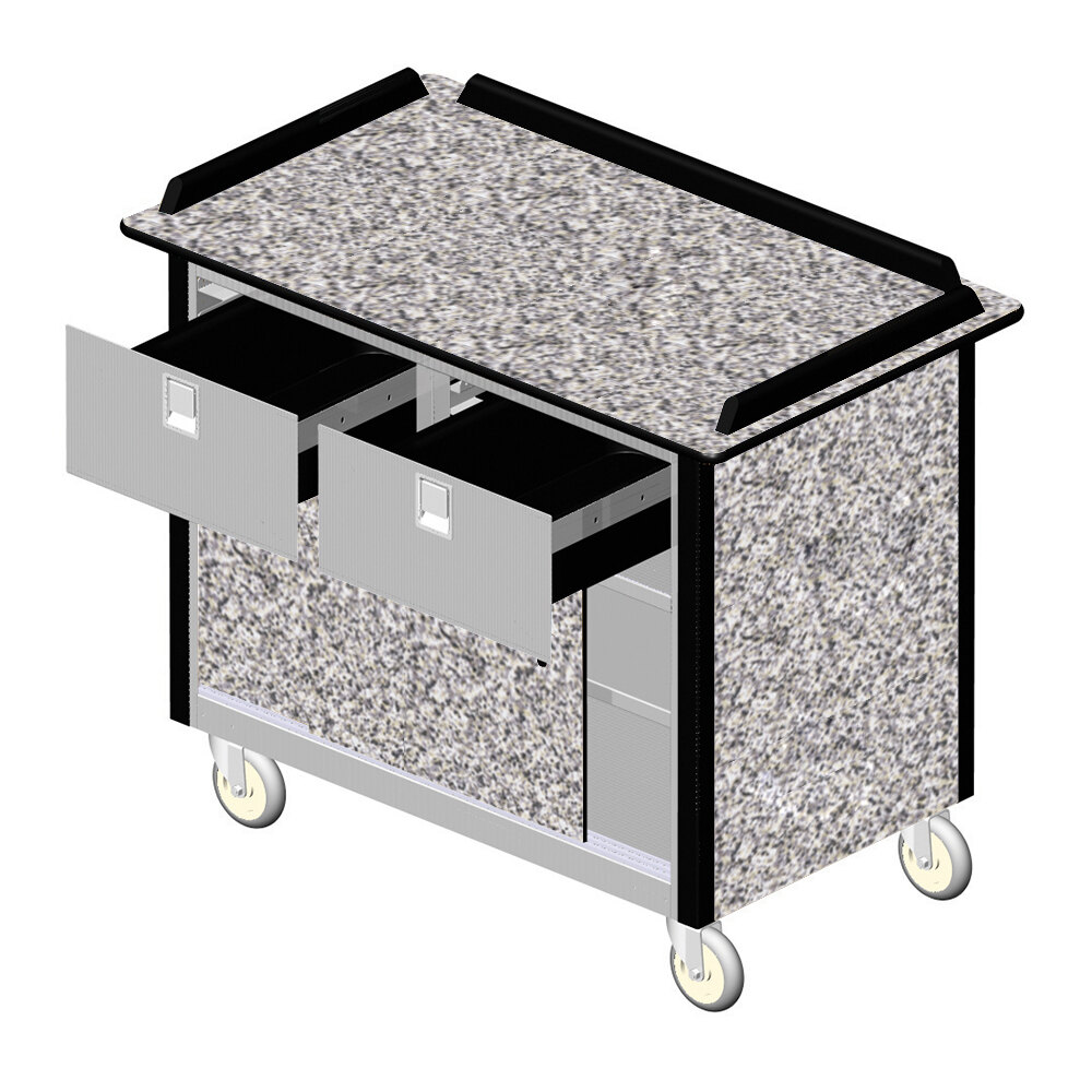 Lakeside 69040gs Stainless Steel Beverage Service Cart With 2