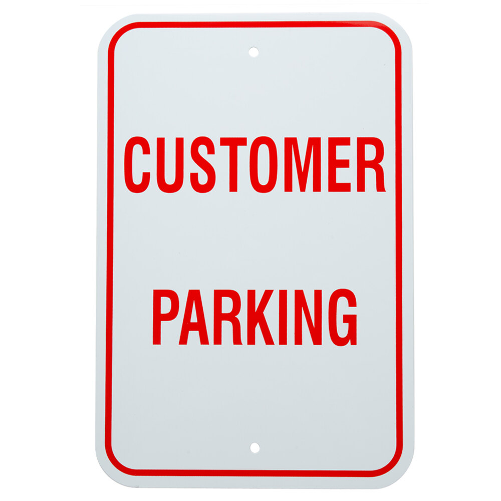 Customer Parking Sign | Customer Parking Aluminum Composite Sign - 12