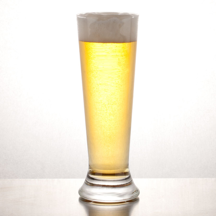 12 ounce glass of beer