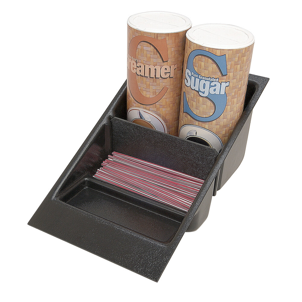 Grindmaster 70583 Three Compartment Coffee Condiment Holder 6 1/4" x 14"