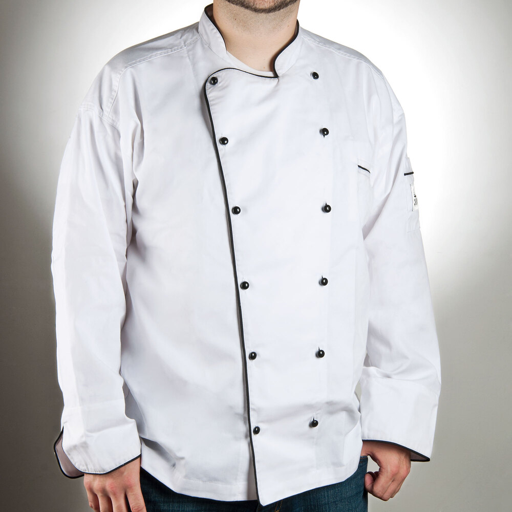 Chef Revival Gold J044L Men's ChefTex Breeze Size 46 (L) Customizable PolyCotton Brigade Chef