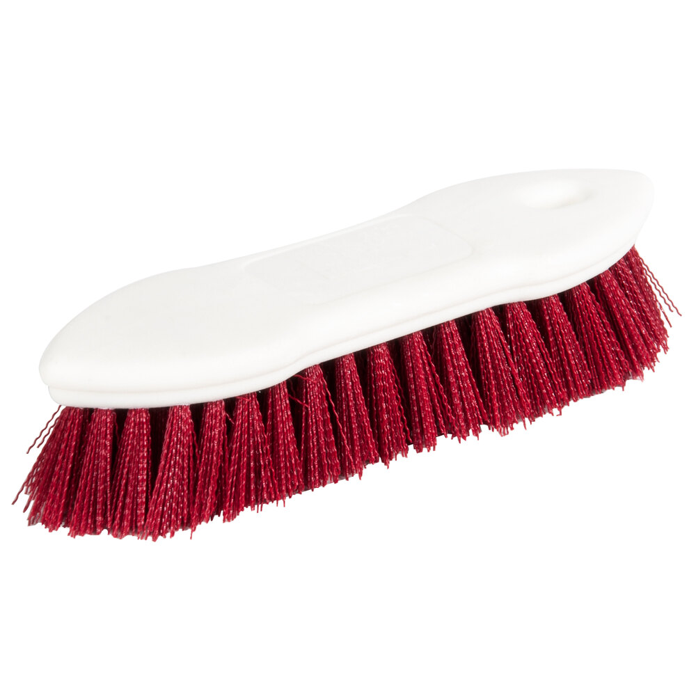 Carlisle 4549405 Sparta Spectrum 8" Red Pointed End Scrub Brush