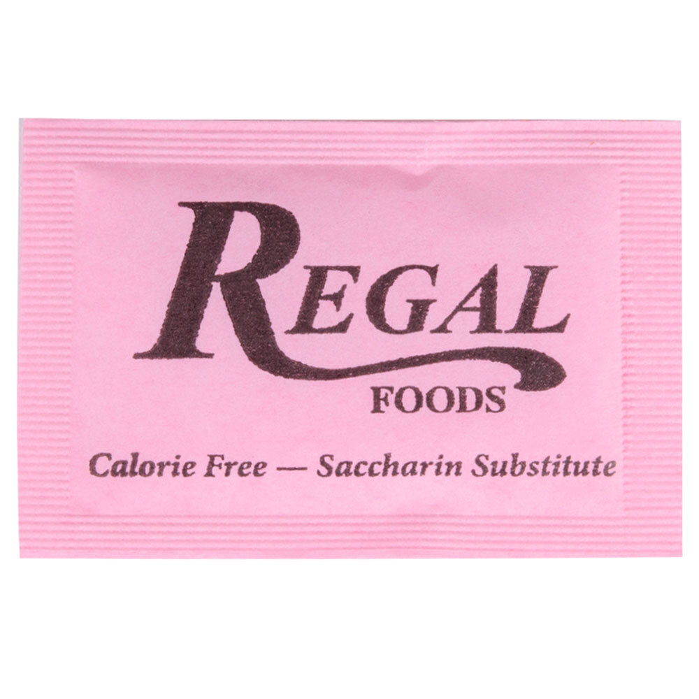 Regal Foods 1 Gram Pink Sugar Substitute Packet 2000/Case