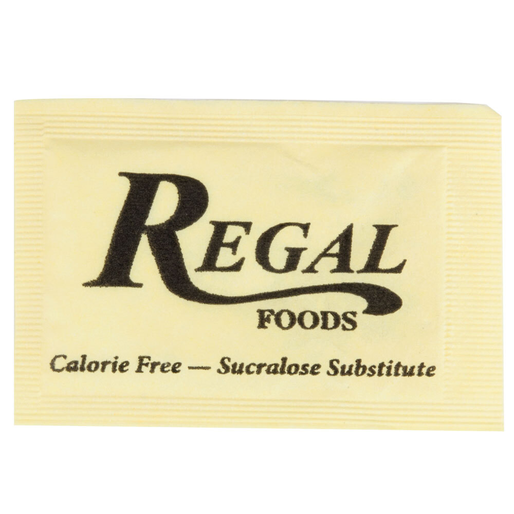 Regal 1 Gram Yellow Sucralose Sugar Substitute Packet 2000/Case
