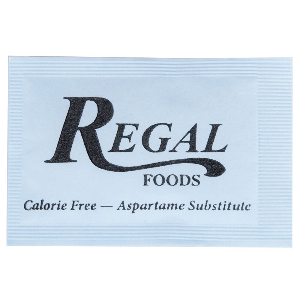 Regal 1 Gram Blue Aspartame Sugar Substitute Packet 2000/Case