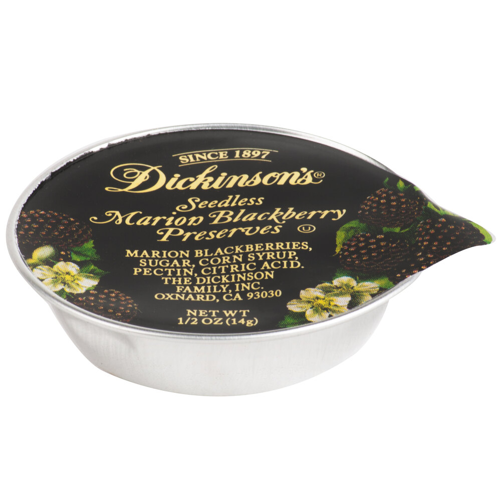 Dickinson's .5 oz. Seedless Marion Blackberry Preserves Portion Cups