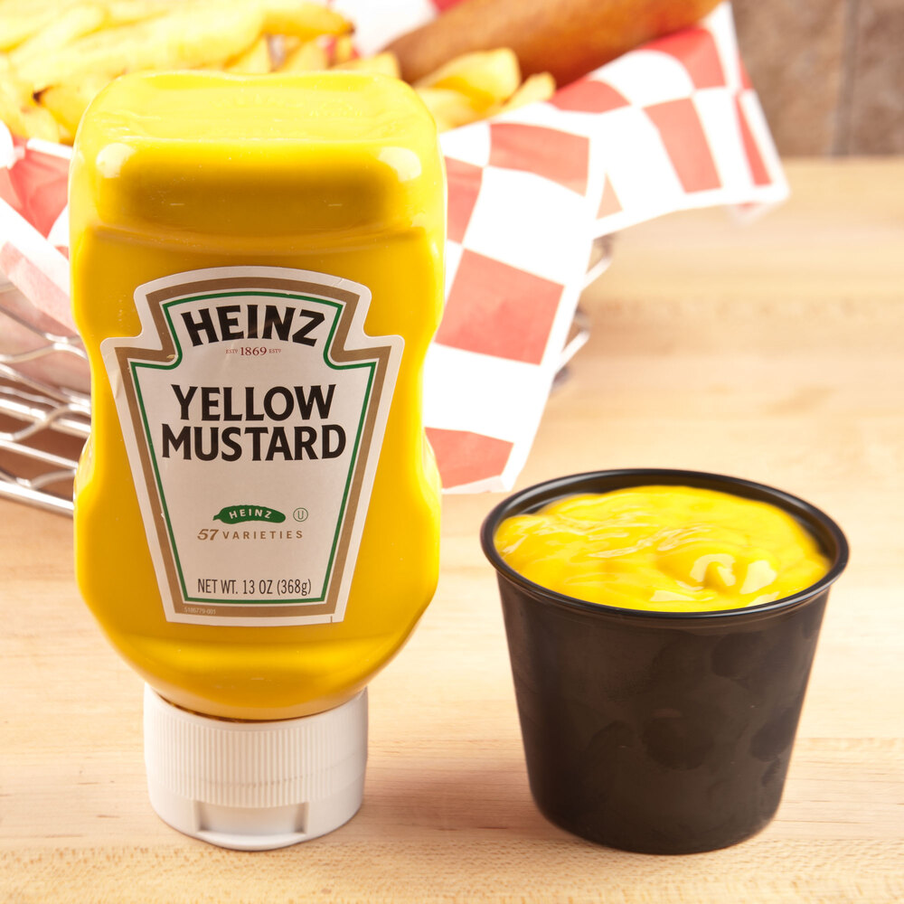 Heinz Yellow Mustard 13 oz. Upside Down Squeeze Bottle