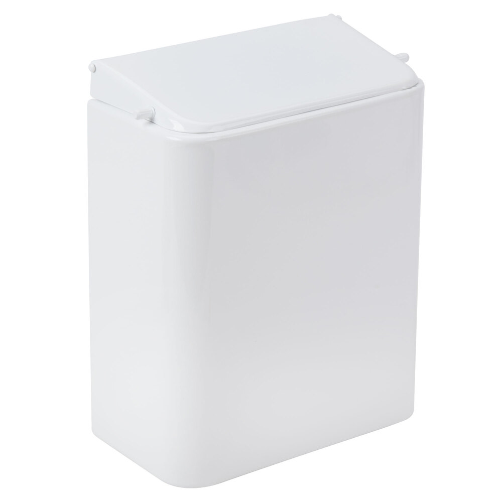 Rubbermaid FG10 White Wall-Mount Sanitary Napkin Receptacle with Drop ...