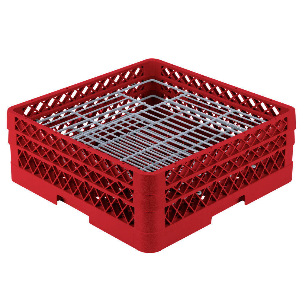 Vollrath PM48062 Traex® Plate Crate Red 48 Compartment Plate Rack