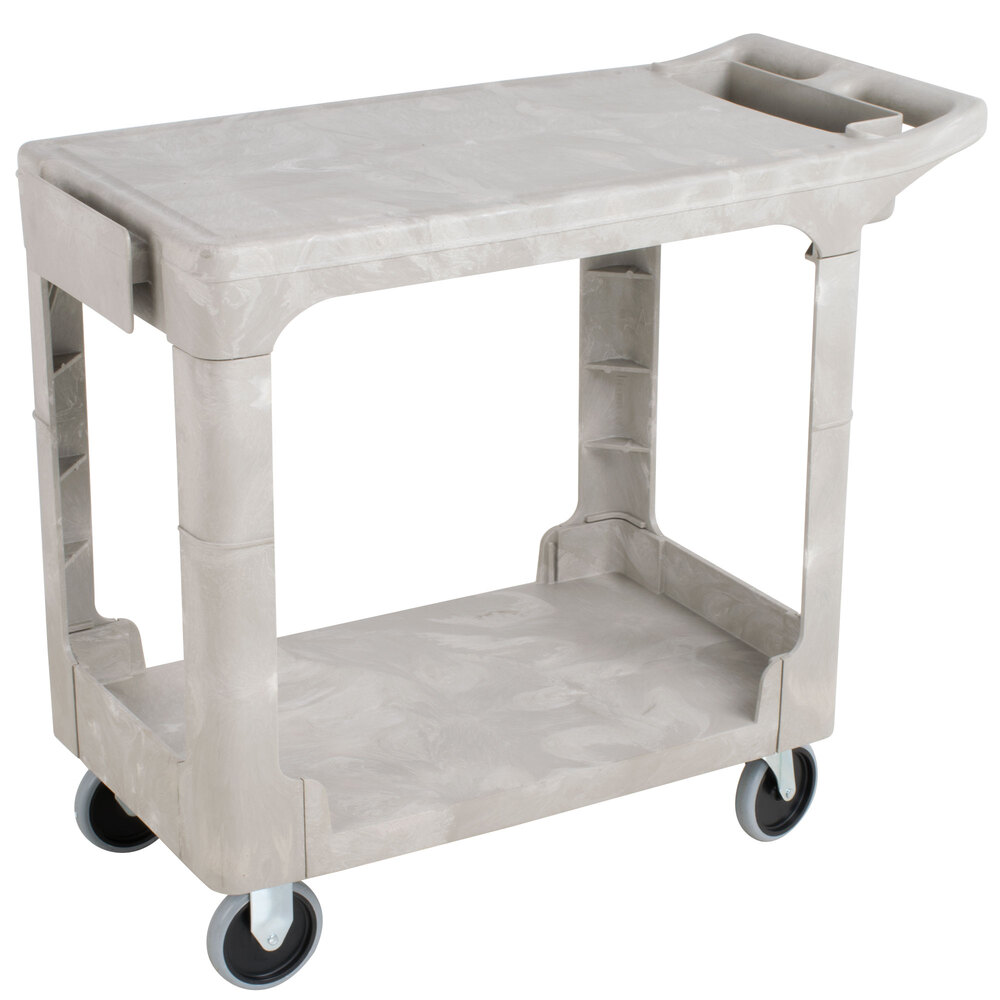 Rubbermaid FG450589BEIG Beige Small Flat HD Two Shelf Heavy Duty