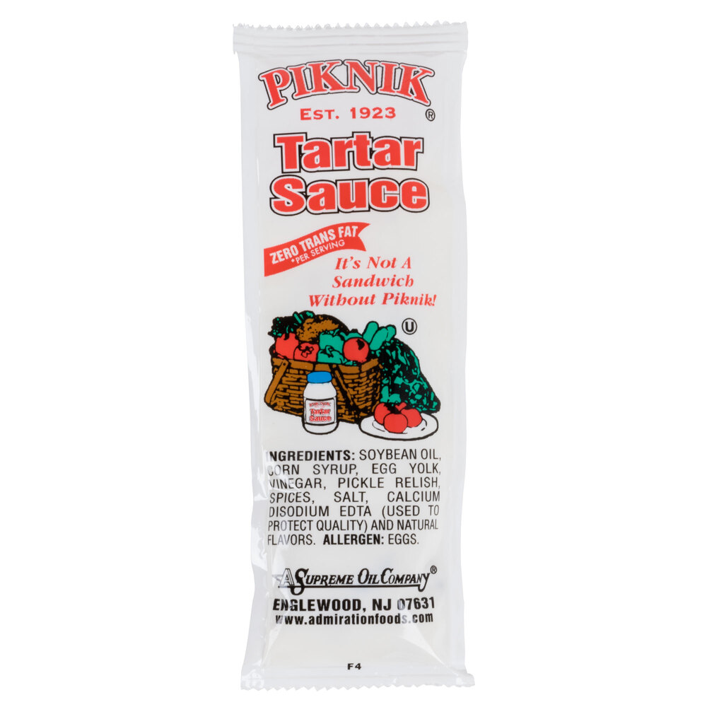 Piknik Tartar Sauce 9 Gram Portion Packets 200/Case