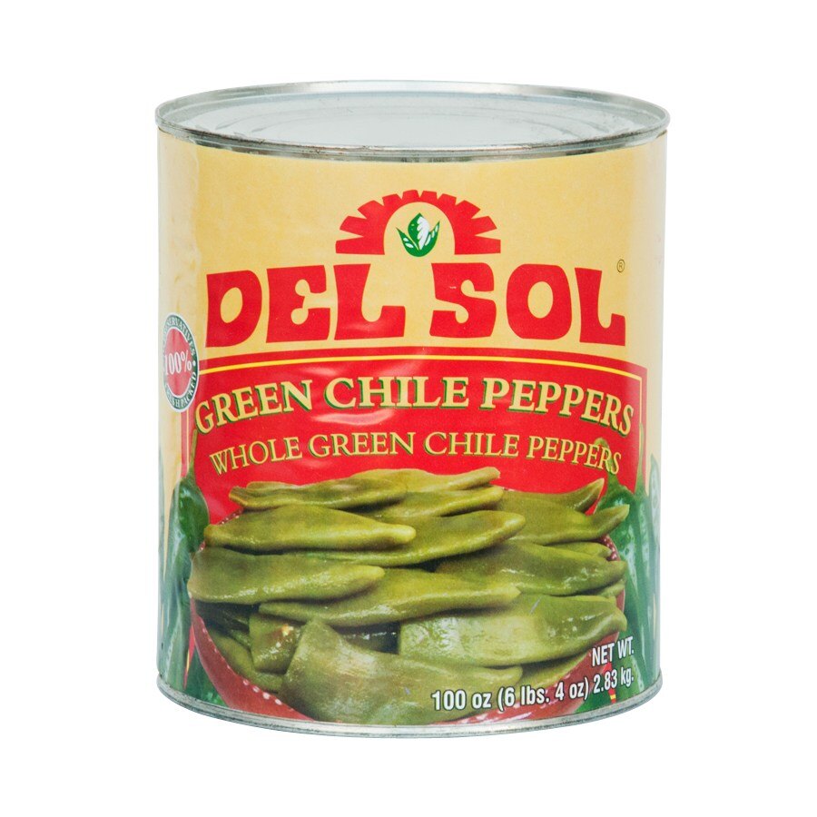 Del Sol 10 Can Whole Green Chile Peppers 6/Case