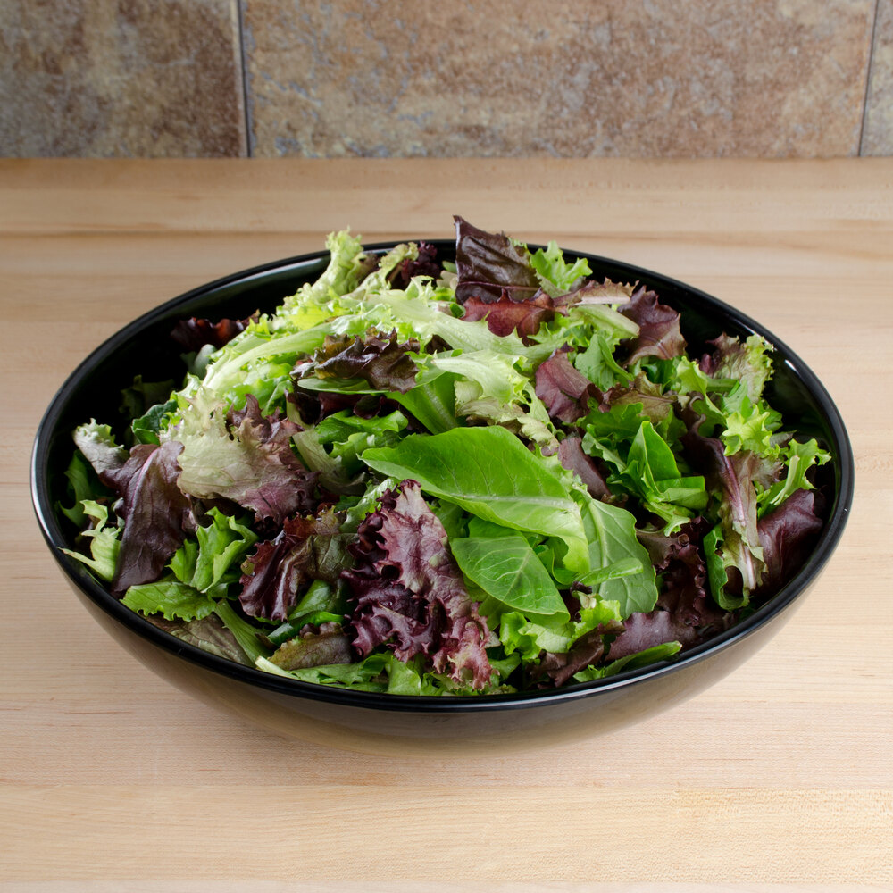 Carlisle 1250B03 3.7 Qt. Black Melamine Salad Bowl 6/Case