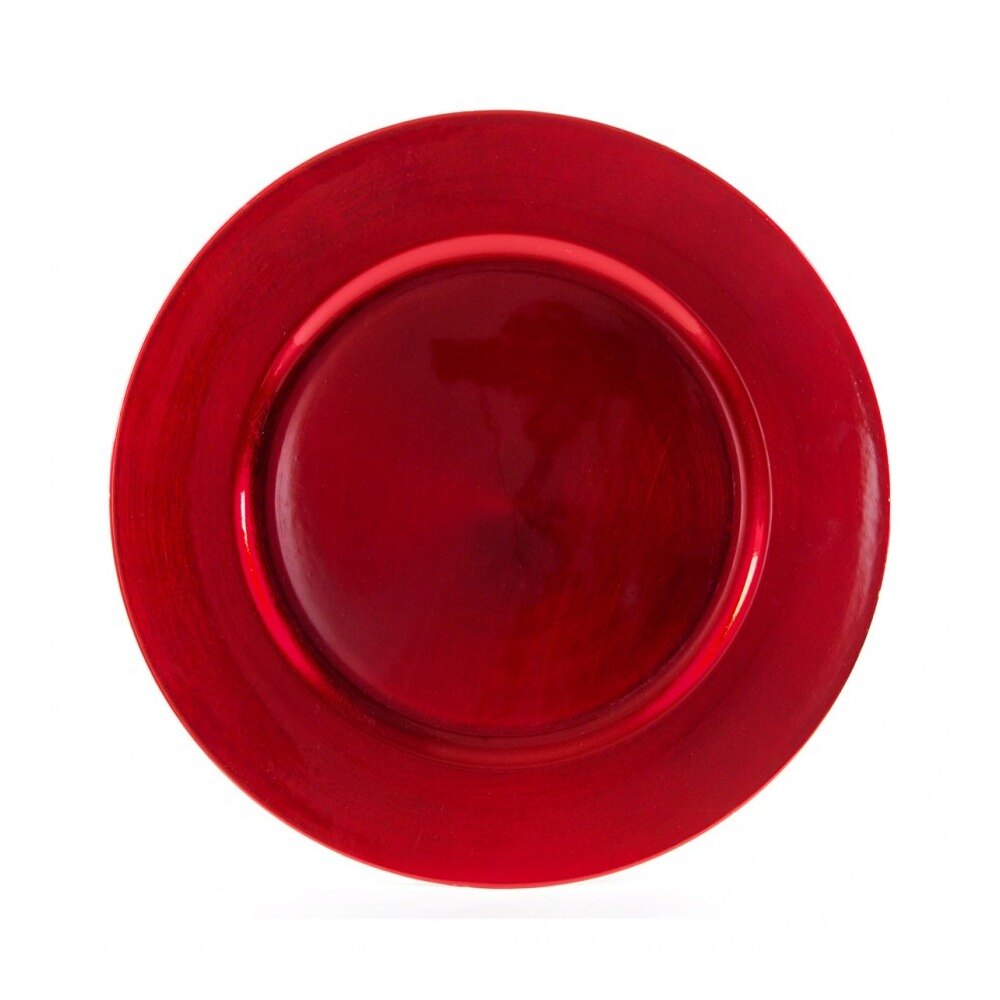 10 Strawberry Street LARD 24 13 Lacquer Round Red Charger Plate