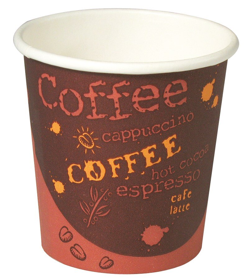 Choice 8 oz. Paper Hot Cup with Coffee Design - 1000 / Case