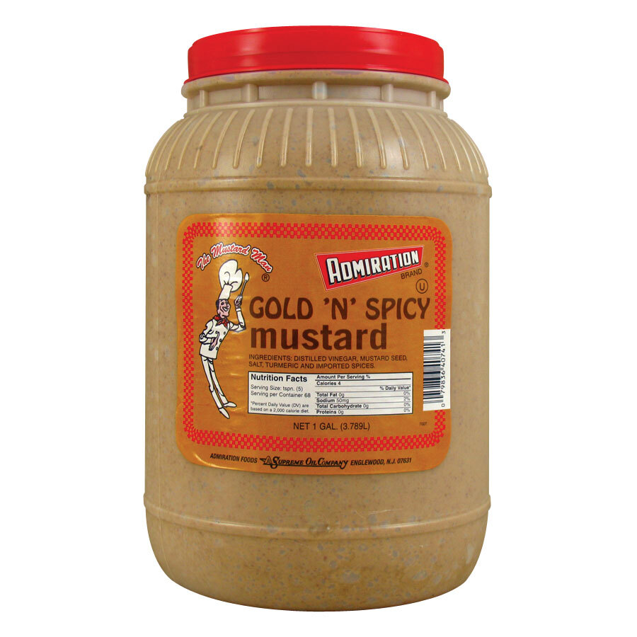 Admiration Gold N Spicy Mustard 1 Gallon Container 4/Case
